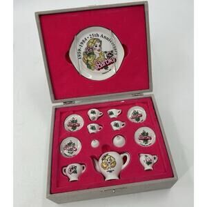 JAPAN 1984 Barbie 25th Anniversary Miniature Tea Set Vintage Childs Teapot